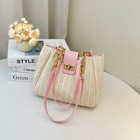 Bolsa Feminina Trançada – Ombro Único, Design Elegante